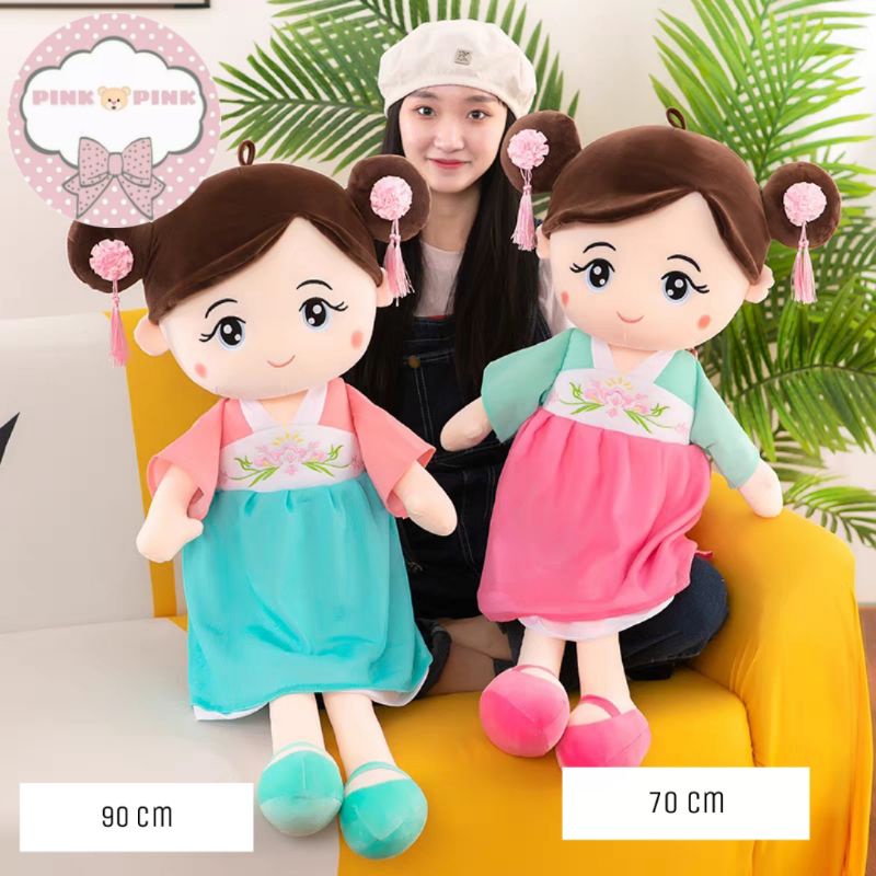 Boneka Lucu Import Girl Hanbok Korea