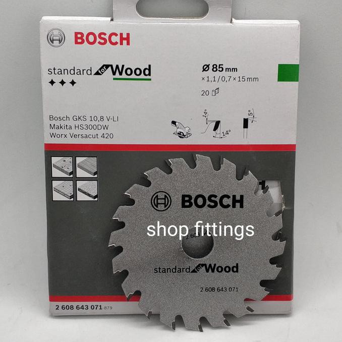 BOSCH Mata Potong Circular Saw Blade Optiline 85mm 4" Wood 2608643071
