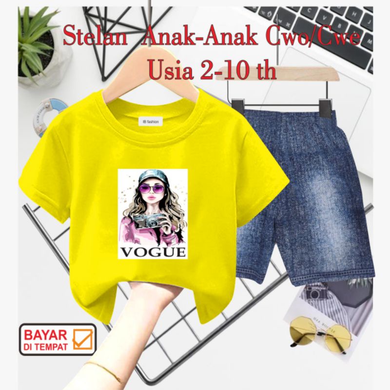 ((IB))SETELAN ANAK PEREMPUAN SEMI JEANS/V0QU3 CEWEK DIGITAL SABLON