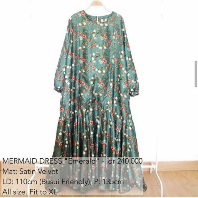 NEW ISH MERMAID DRESS EMERALD