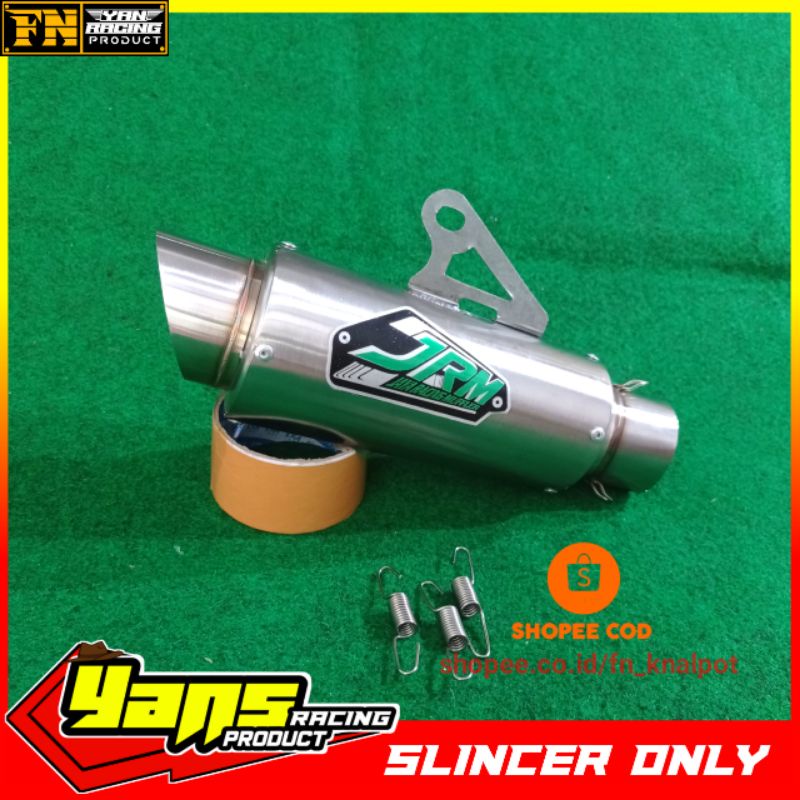JRM slincer knalpot racing inlet 50mm / slincer JRM / slencer knalpot JRM / Slincer inlet 50mm murah