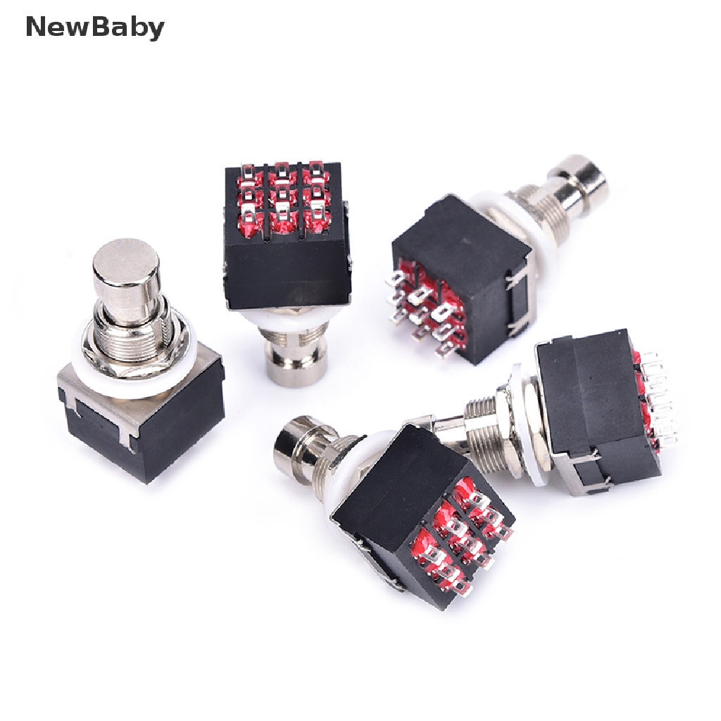 NewBaby 5 pcs 3PDT 9-Pin Guitar Effects Stomp Switch Pedal Box Foot Metal True Bypass ID