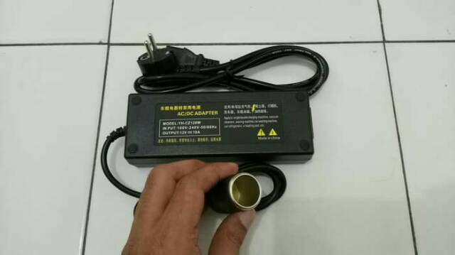 AC to DC Adapter Converter Pompa Ban Mobil ke Colokan Listrik 10A 120W