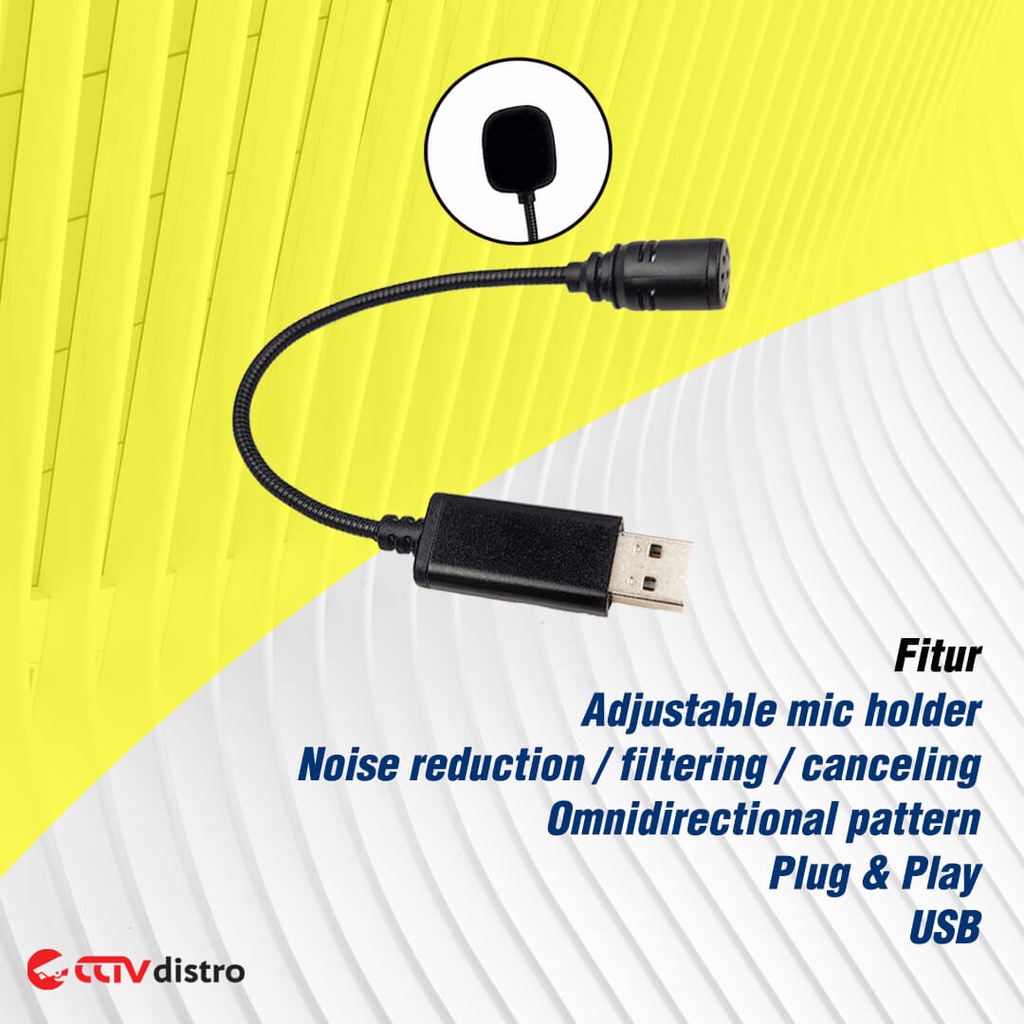 U02 Mic USB Desktop Mini Microphone Untuk PC Laptop Mikrofon Komputer Microfon Gooseneck Leher Angsa