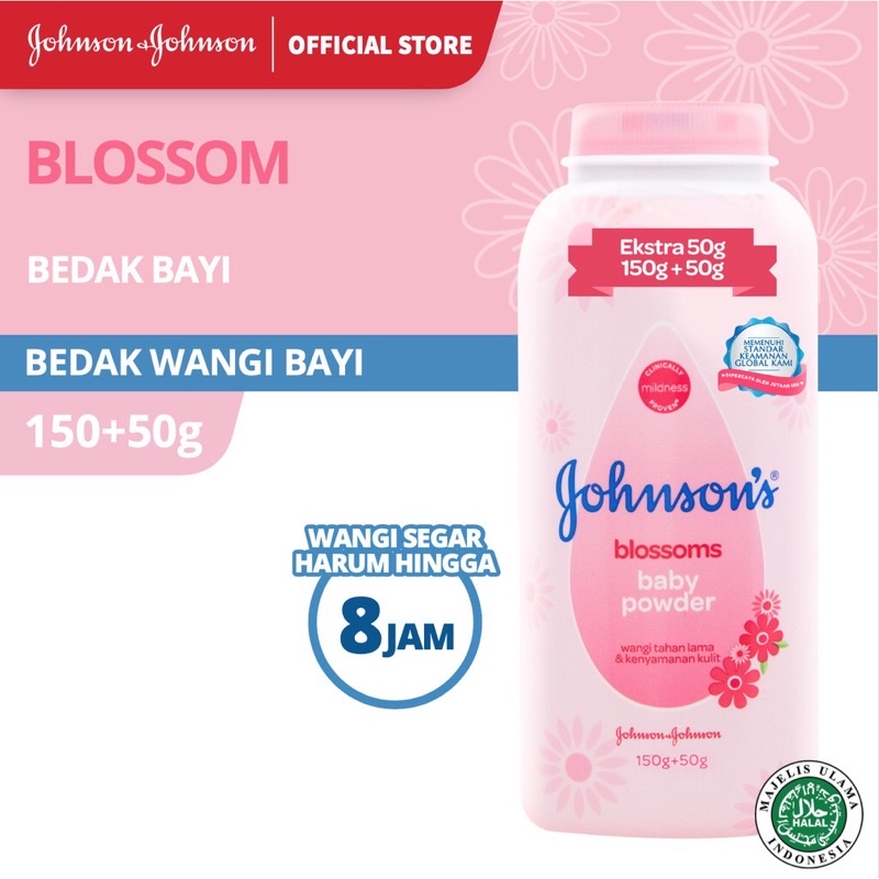 JOHNSON'S Blossoms Baby Powder - Bedak Bayi 300gr / 200gr / 100gr