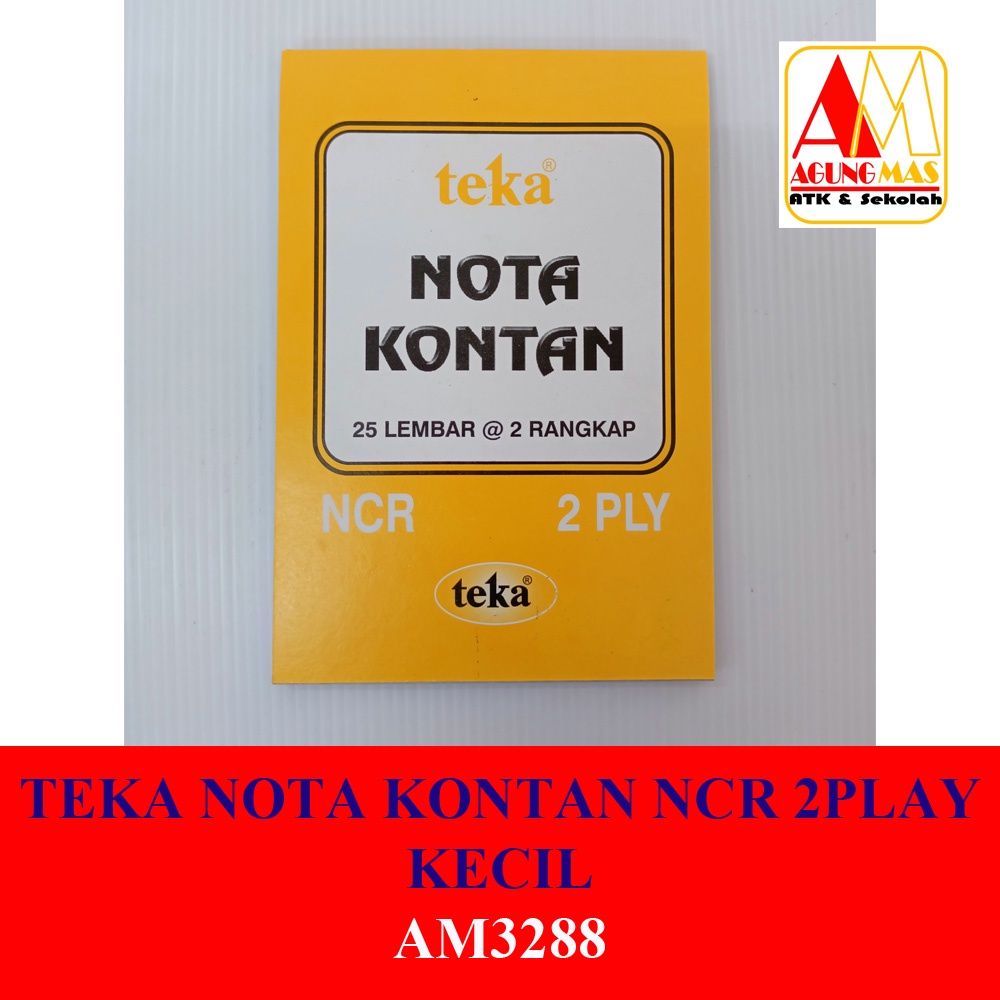

TEKA NOTA KONTAN NCR 2 RANGKAP KECIL