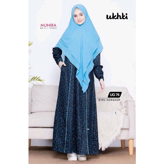 Gamis Premium UG 76 by Ukhti|Gamis Katun Jepang Premiun|Gamis Busui Friendly|Baju Seragam Sekolah|Dr