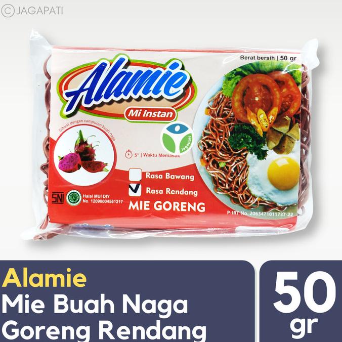 

Alamie - Mie Buah Naga Goreng Rendang 50gr - Mie Sehat