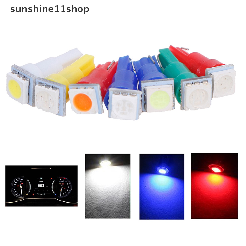 Sho 50Pcs Lampu LED T5 5050 24V DC Untuk Instrumen Mobil