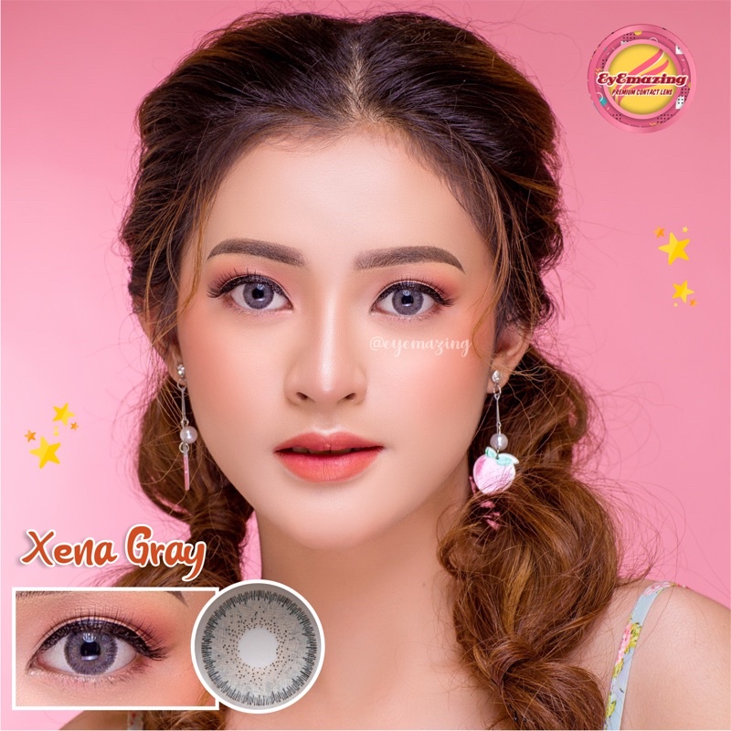 EYEMAZING Softlens - XENA Gray / Grey / Abu Normal Minus Beda Minus