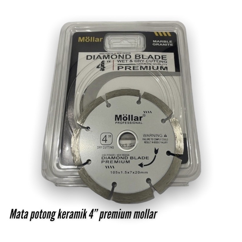 Mata gerinda potong keramik Mollar diamond wheel 4”