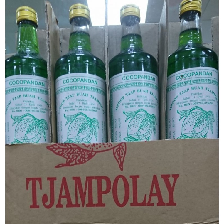

Syrup tjap buah Tjampolay rasa Cocopandan
