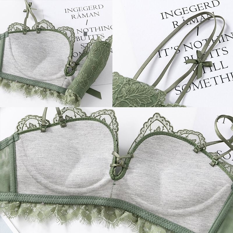 ✅𝐅𝐎𝐈𝐒𝐒® Bra Push Up Wanita BH Sweety Pakain Dalam Renda Pita Motif Daun 1184