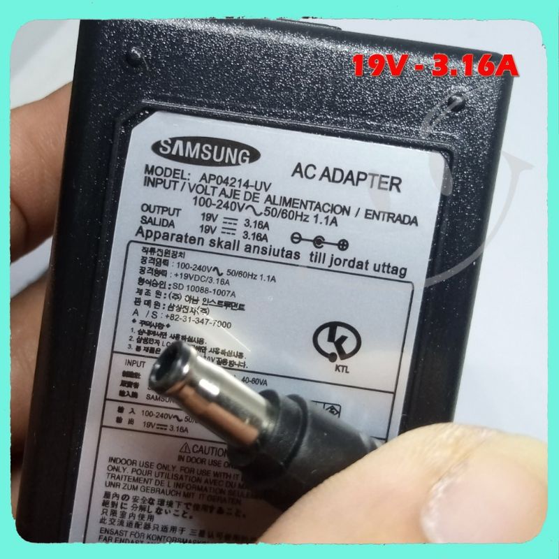 Charger Laptop Samsung NP300 NP300E4V NP300E4X NP275 NP275E4V 300E 300V 305E 305V ORI 19V 3 16A