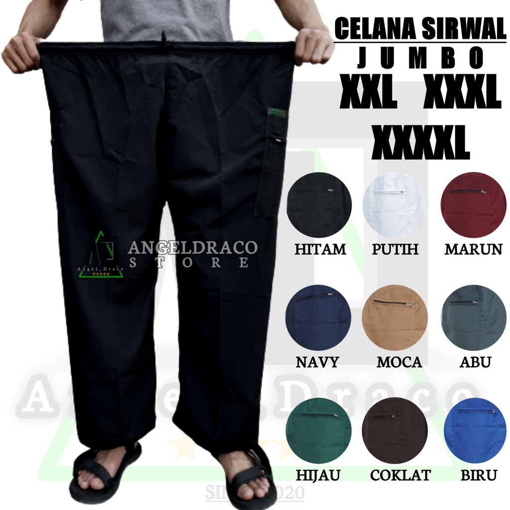 Celana Sirwal Komprang Pangsi Haji Jumbo Bigsize Pria Dewasa XXL XXXL XXXXL