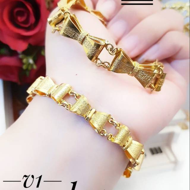 Xuping gelang lapis emas 24k 0821j