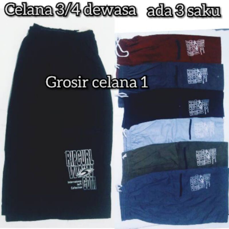 Celana 3/4 dewasa pria/celan kolor cowok/celana santai/ RIPCURL