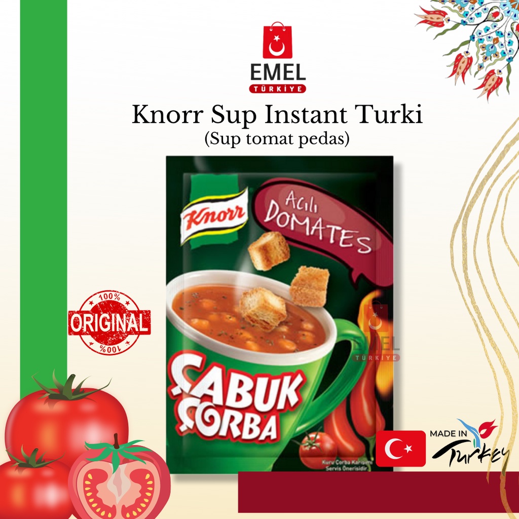 

Knorr Sop Turki Instant | Tomat Pedas | Makanan Instant | Oleh oleh Turkey