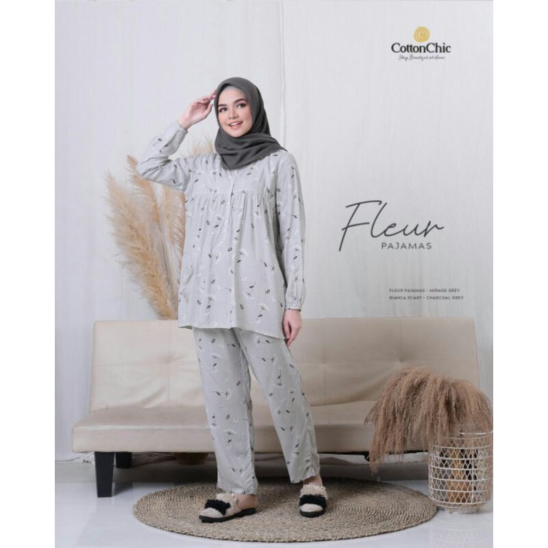 Fleur pajamas set /baju tidur/piyama by cotton chic