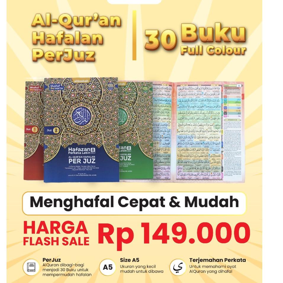 Harga TERMURAAH.. At-Taqwa Alquran Per Juz A5 Hafazan Hafalan Per Kata Latin Quran Terjemahan 8 Blok