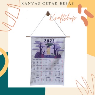 

Cetak Fabric Calender / Kalender Aesthetic , Kain Kanvas Foto / Lukisa