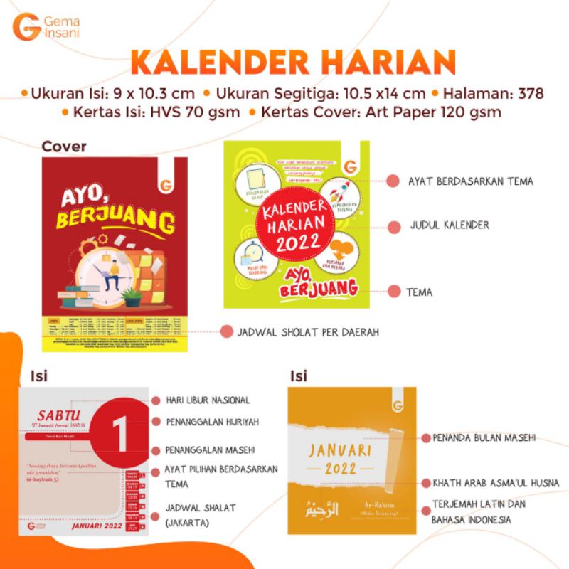 

Kalender Harian Muslim 2023 - Gema Insani