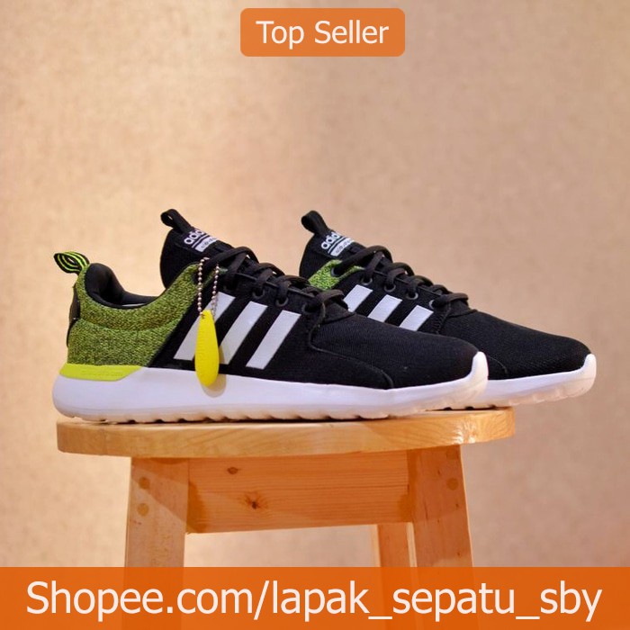 Sepatu Adidas Sport Lite Racer Green Lime Camo List Putih Original