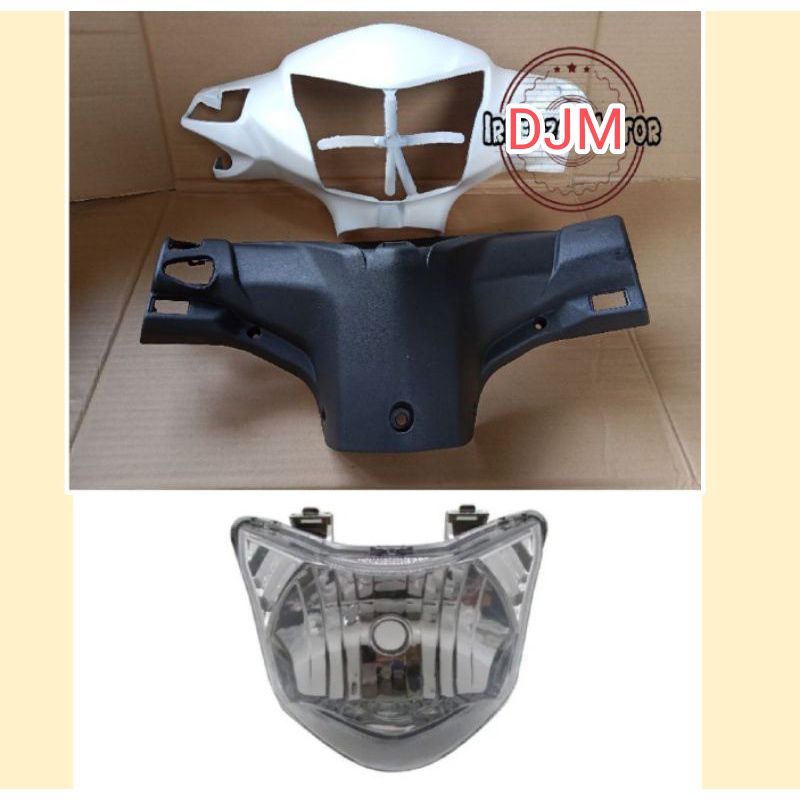 Batok depan belakang plus Reflektor Revo fit Revo fi putih