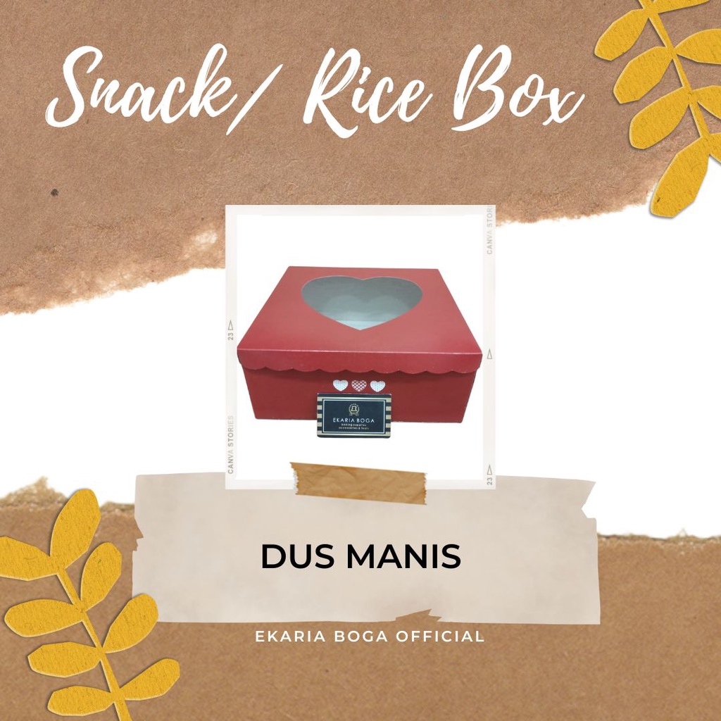SNACK BOX | TART BOX | DUS KUE/TART | DUS HATI | DUS MANIS ISI 2