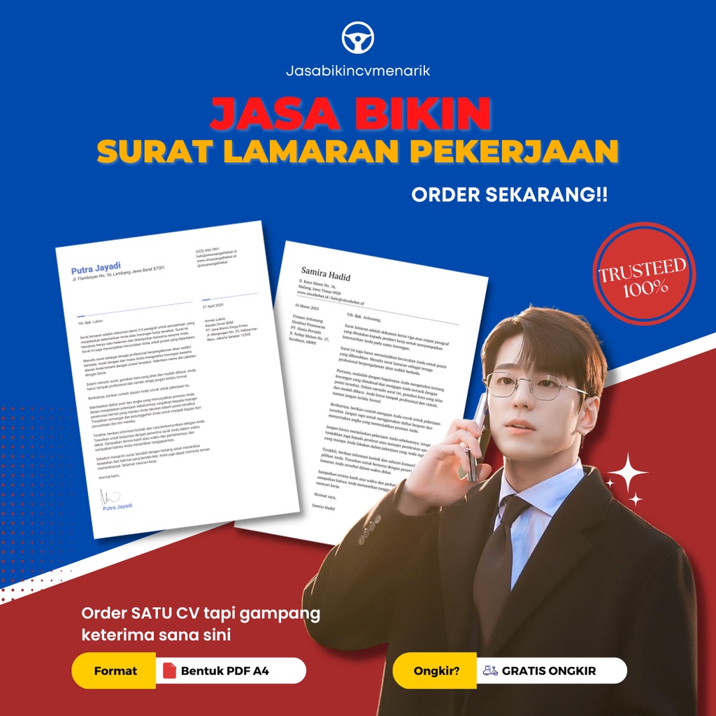 

JASA BIKIN SURAT LAMARAN KERJA | RAHASIA CEPET LOLOS KERJA | DAFTAR RIWAYAT HIDUP