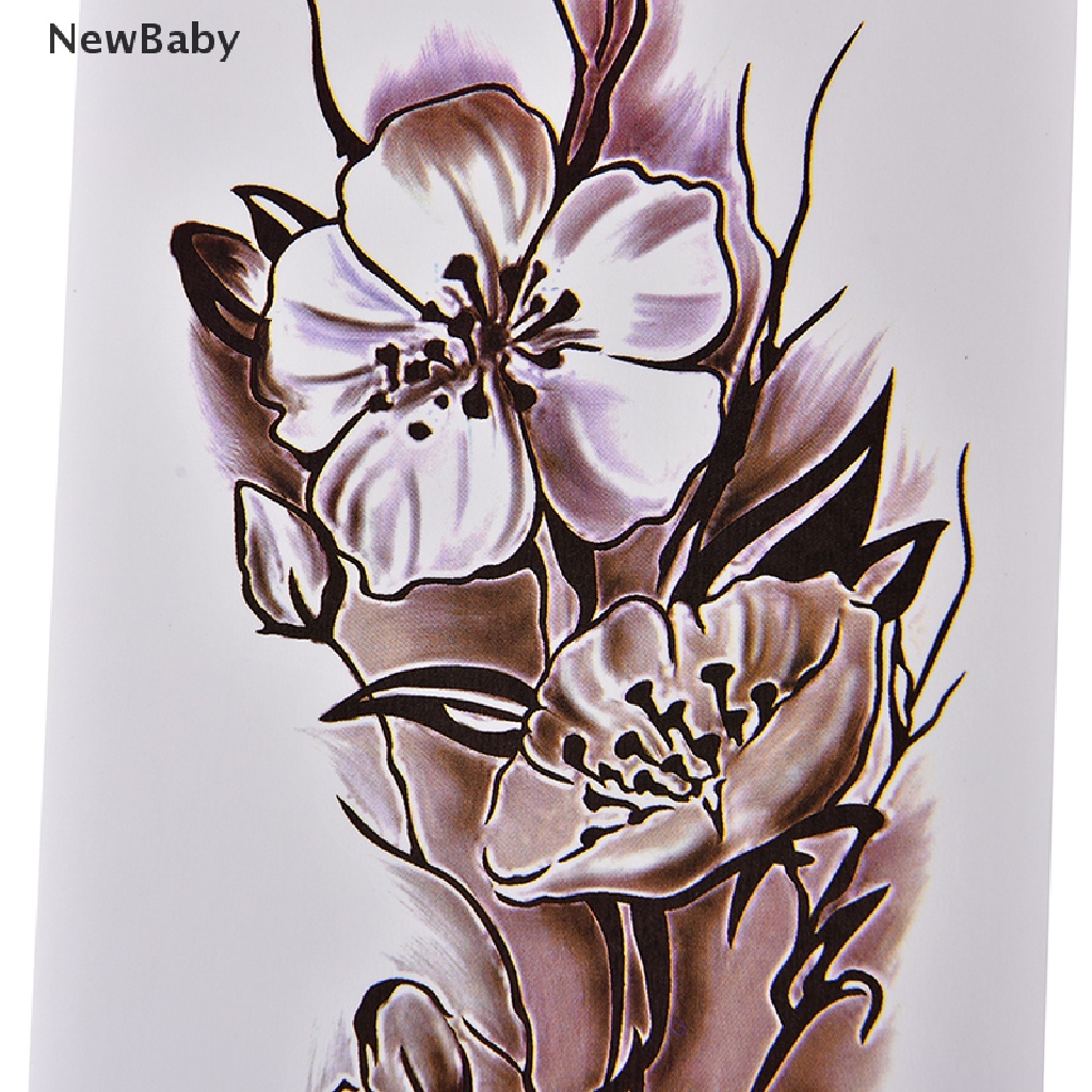 Stiker Tato Temporer Motif Bunga Plum Blossom Anti Air Untuk Bayi