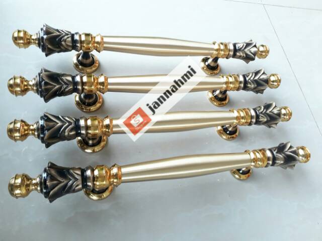 4 pcs handle pintu kuningan solid