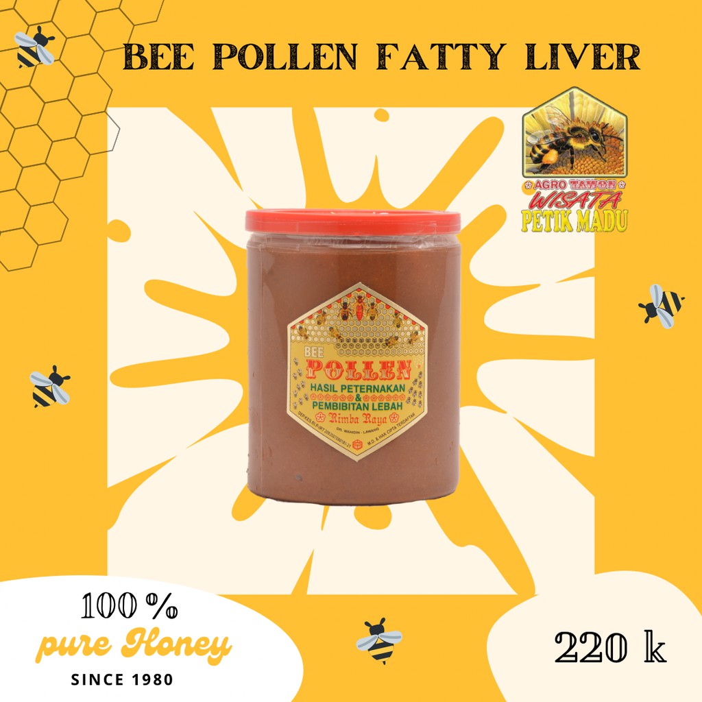 

BEE POLLEN FATTY LIVER 600 gr RIMBA RAYA HONEY LEBAH MADU KESEHATAN
