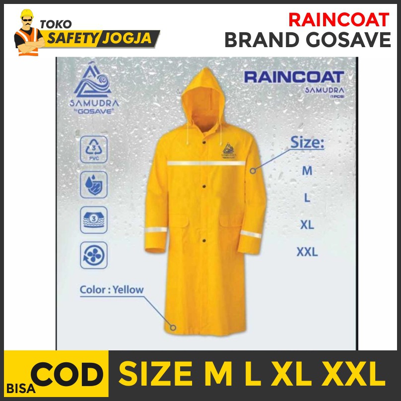 RAINCOAT SAMUDRA MANTEL HUJAN TERUSAN SAFETY PROYEK GOSAVE