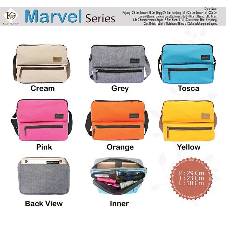 Tas Selempang Wanita / Tas Kammaya Marvel / Slingbag Cewek Murah/ Tas fashoan Wanita