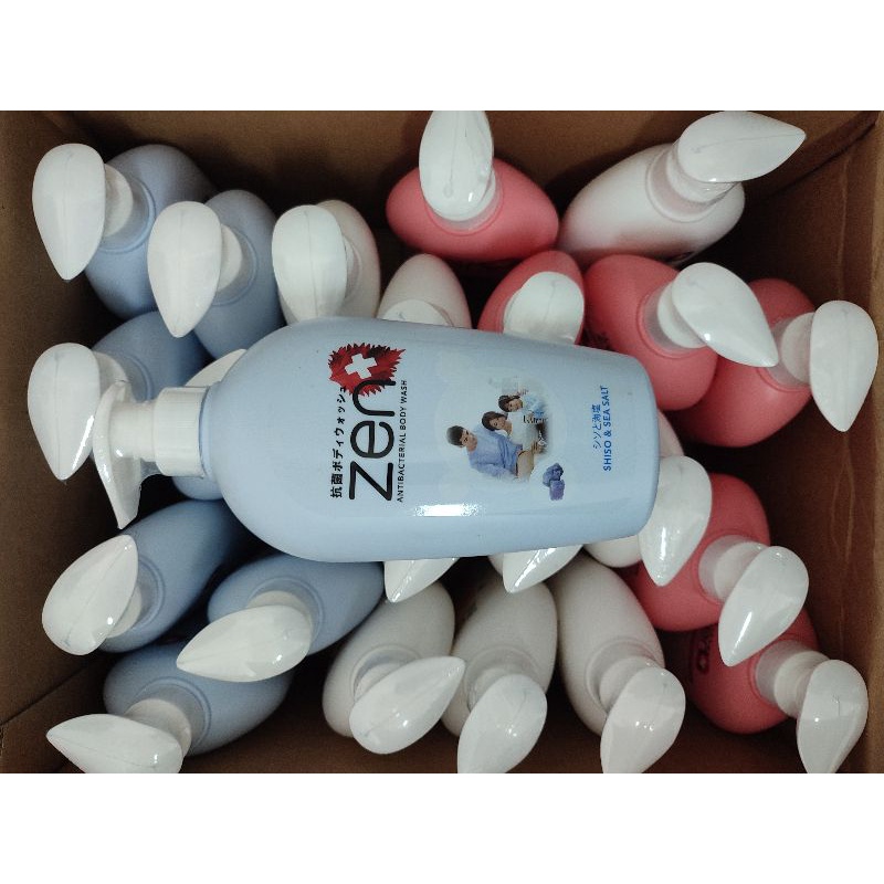 ZEN 500ML PUMP SABUN MANDI CAIR ZEN  SEASALT BOTOL 500ML.ZEN BODYWASH BODYCLEANSER JEPANG SHISO & SE