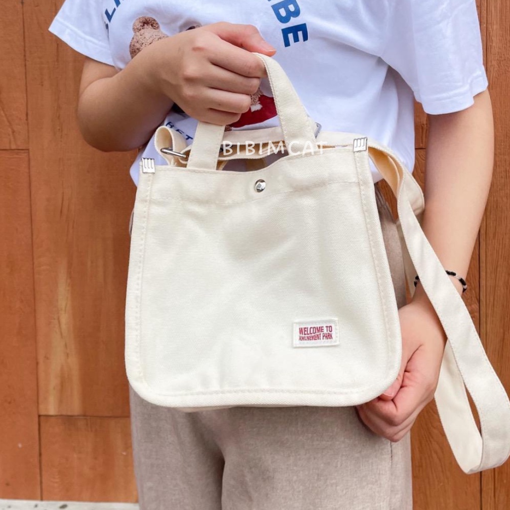 MONO - Mini Korean Canvas Sling Bag / Tas Selempang Wanita