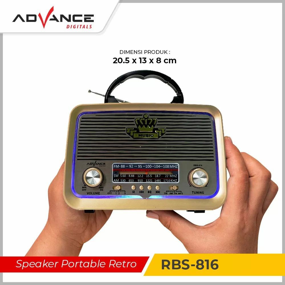Portable Speaker Radio Advance RBS-816 Radio AM/FM/SW, memori, USB, Bluetooth (Radio Player) Radio J