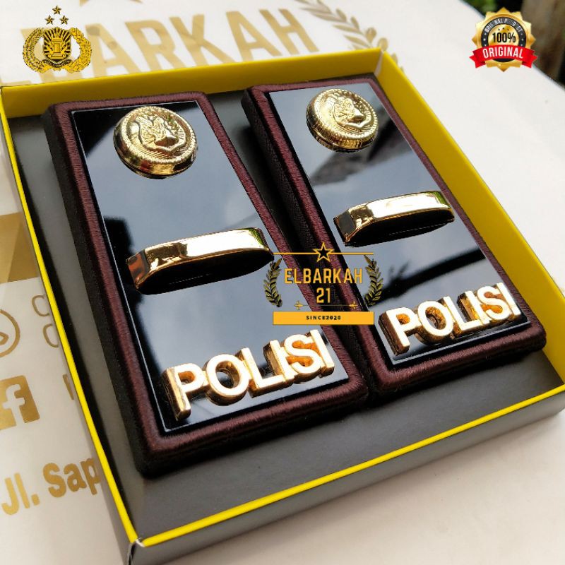 PANGKAT PDH POLISI IPDA/  IPTU / AKP AKRILIK LIS BORDIR COKLAT