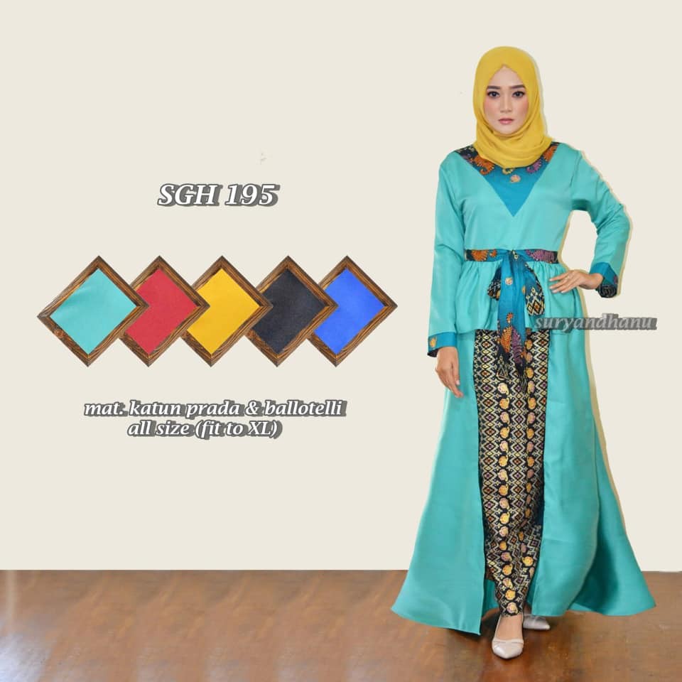 SGH 195 Setelan batik Wanita RnB span batik rok dan blus panjang