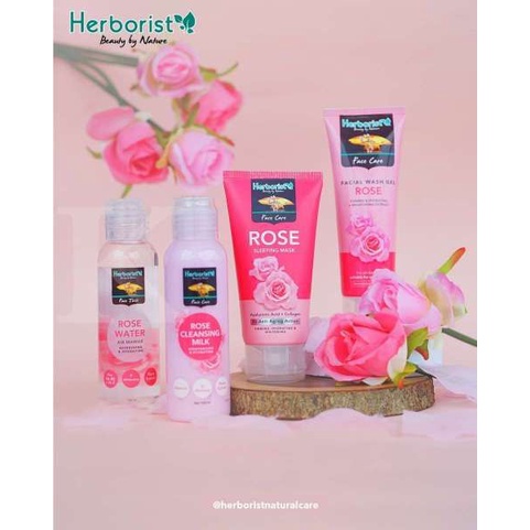 HERBORIST Rose Water &amp; Cleansing Milk | Sleeping Mask | Facial Wash | air mawar herboris