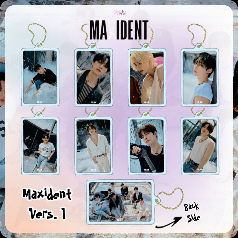 Stray Kids Maxident Acrylic Clear Keychain Gantungan Kunci Akrilik (BACA DESKRIPSI)