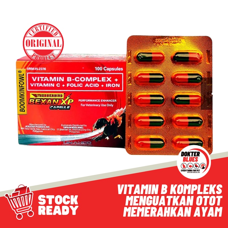 Vitamin Ayam Phillipines BEXAN XP CAPSULE (1 strip) Multivitamin Obat Ayam