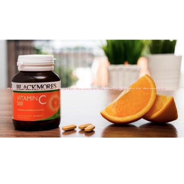 Blackmores Vitamin C 500mg 60tablet Suplemen Makanan Vit C Rasa Jeruk Orange Black Mores