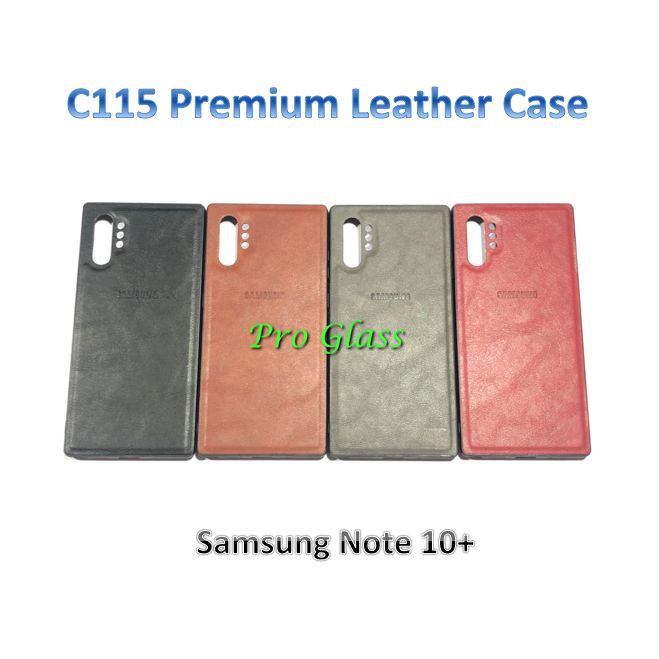 C115 Samsung NOTE 10 / NOTE 10 PLUS / NOTE 10 LITE Premium Leather Silicone Case / Casing Kulit