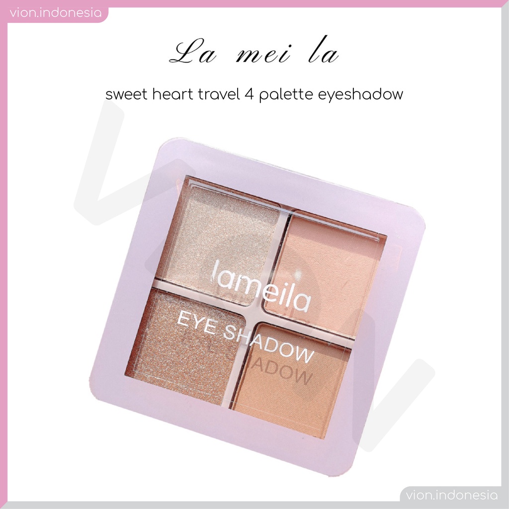 LAMEILA Eyeshadow 4 Warna (New) Kombinasi Glitter City Tahan Lama Model Baru New Original LA019