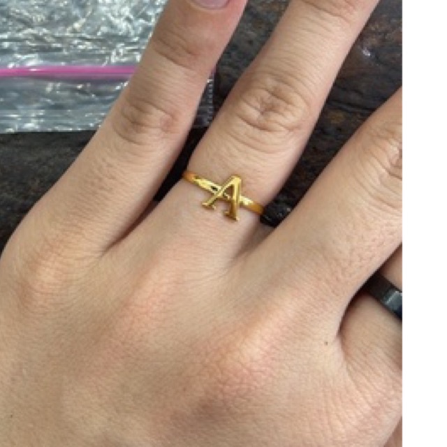 cincin huruf tumpuk cincin korea kadar 875 cincin huruf a hadiah ultah