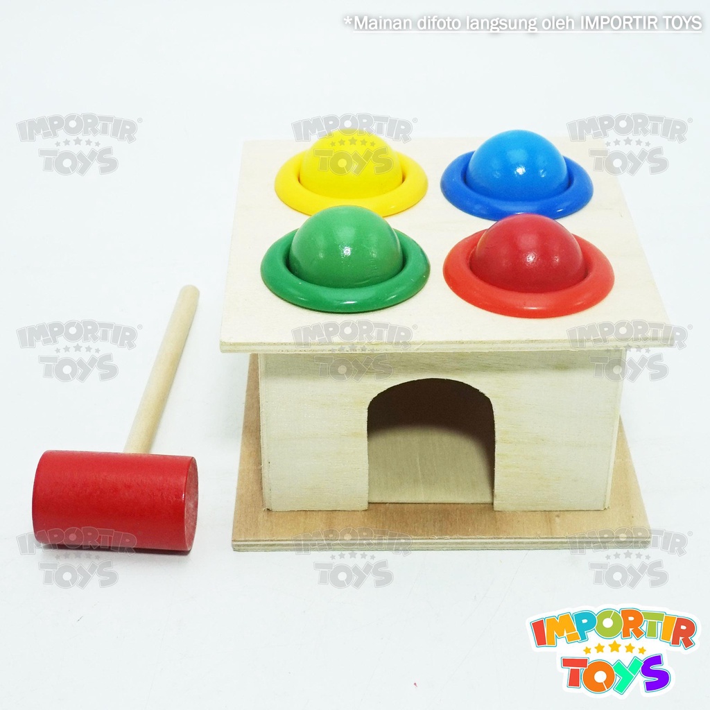 Mainan Pukul Palu Kayu Edukasi Anak Wooden Toys Kids Puzzle