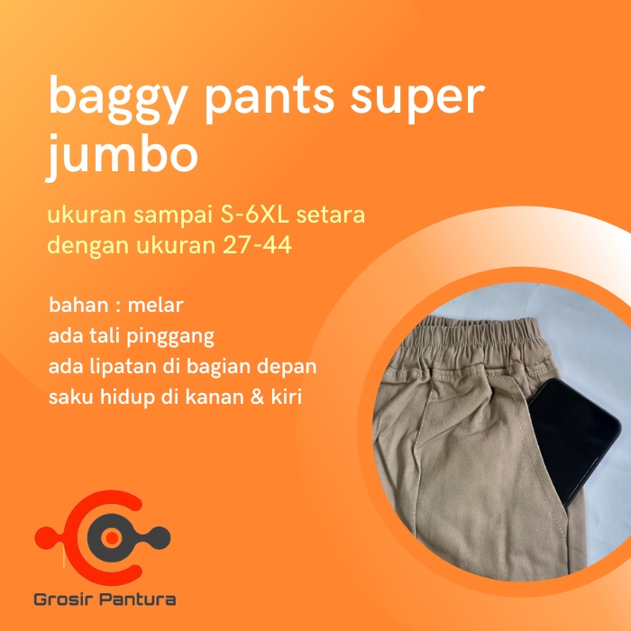 Baggy Pants Celana Panjang Kantor Jumbo Bahan Wanita Kerja Kain Katun Street Terbaru