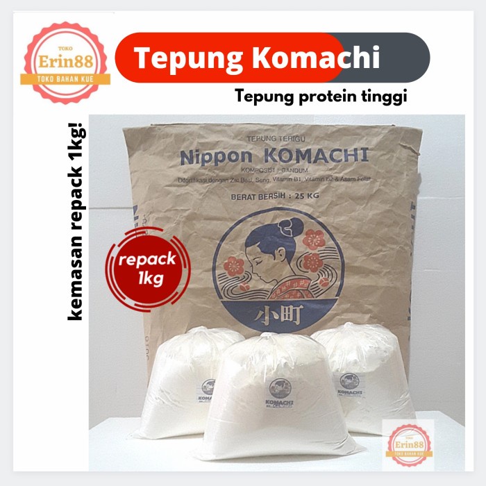 

Ds11 Tepung Komachi /Nippon/Tepung Terigu Protein Tinggi Repack 1 Kg G6B040B1